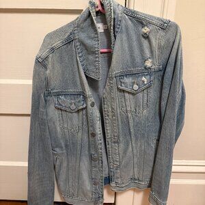Men's Frame Distressed Denim Jacket - Small